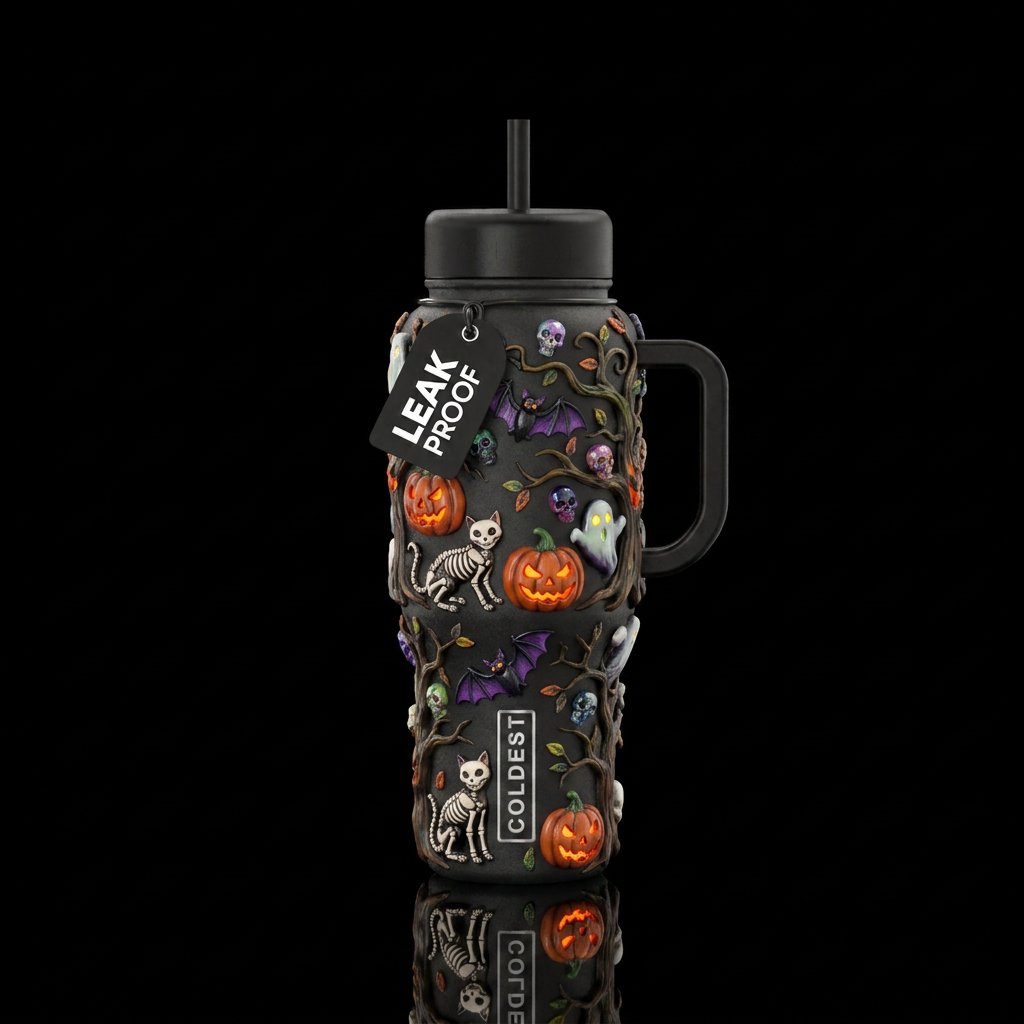 Halloween water bottle design