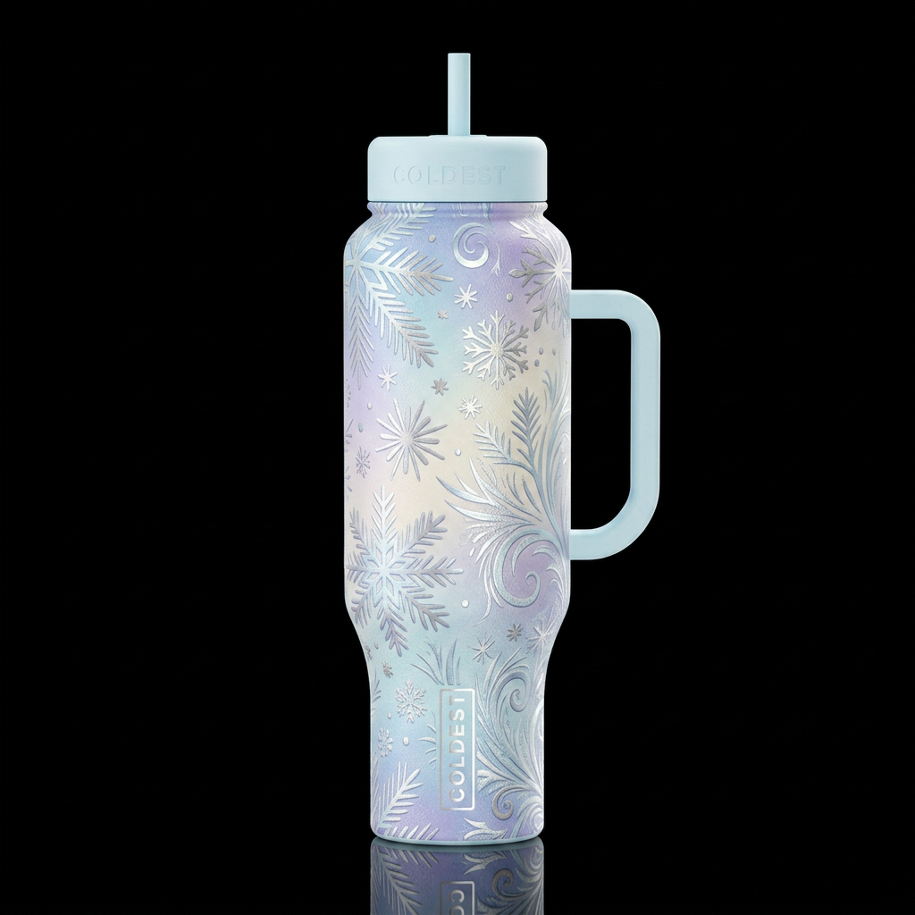 Winter Wonderland, Pale Colors water bottle design