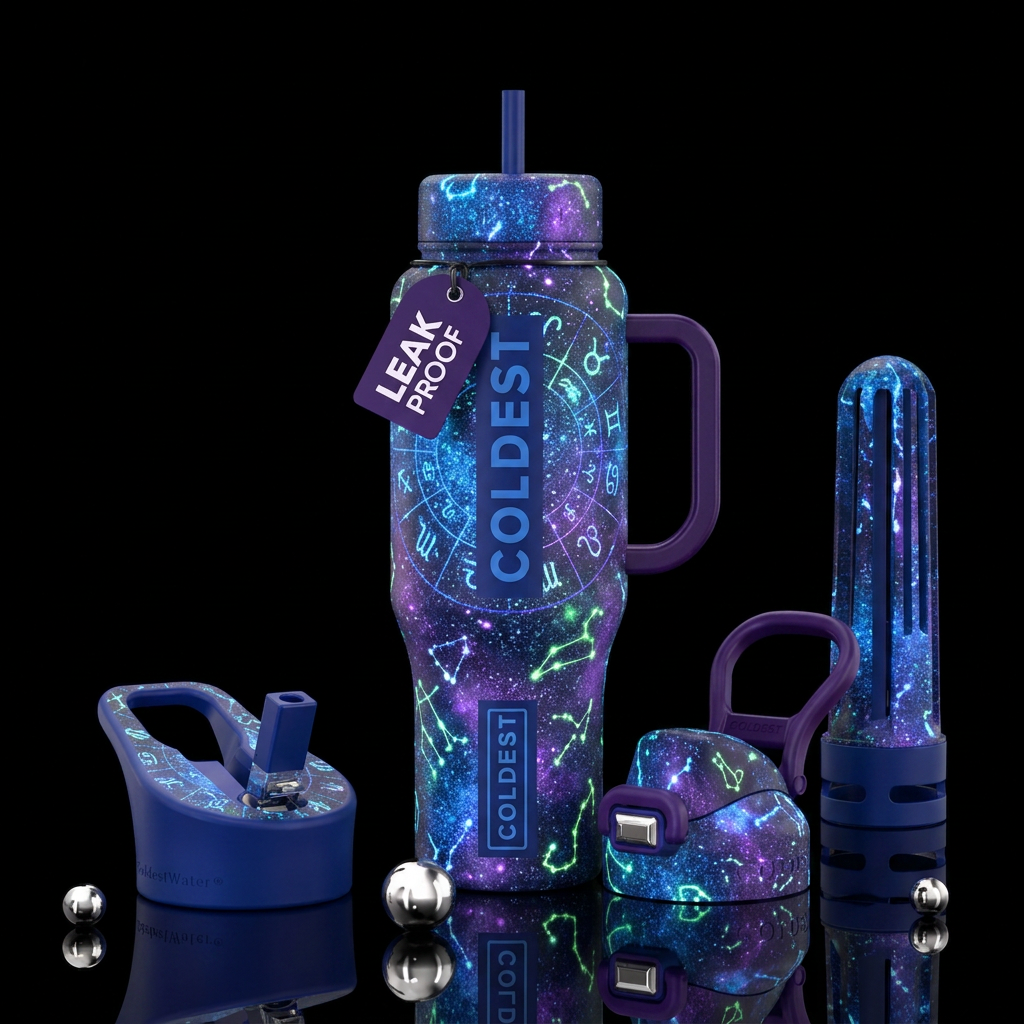 Do a glow in the dark zodiac bottle that is beauti... water bottle design