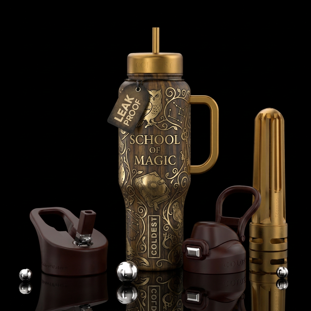 School of magic water bottle design