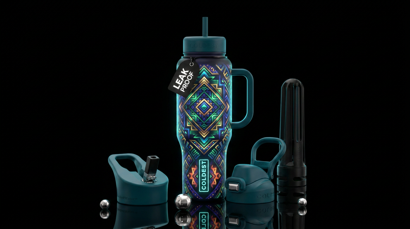 Aztec Glow water bottle design