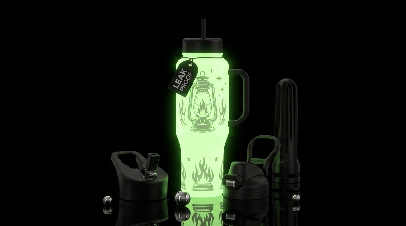 Glow in the dark lantern bottle water bottle design