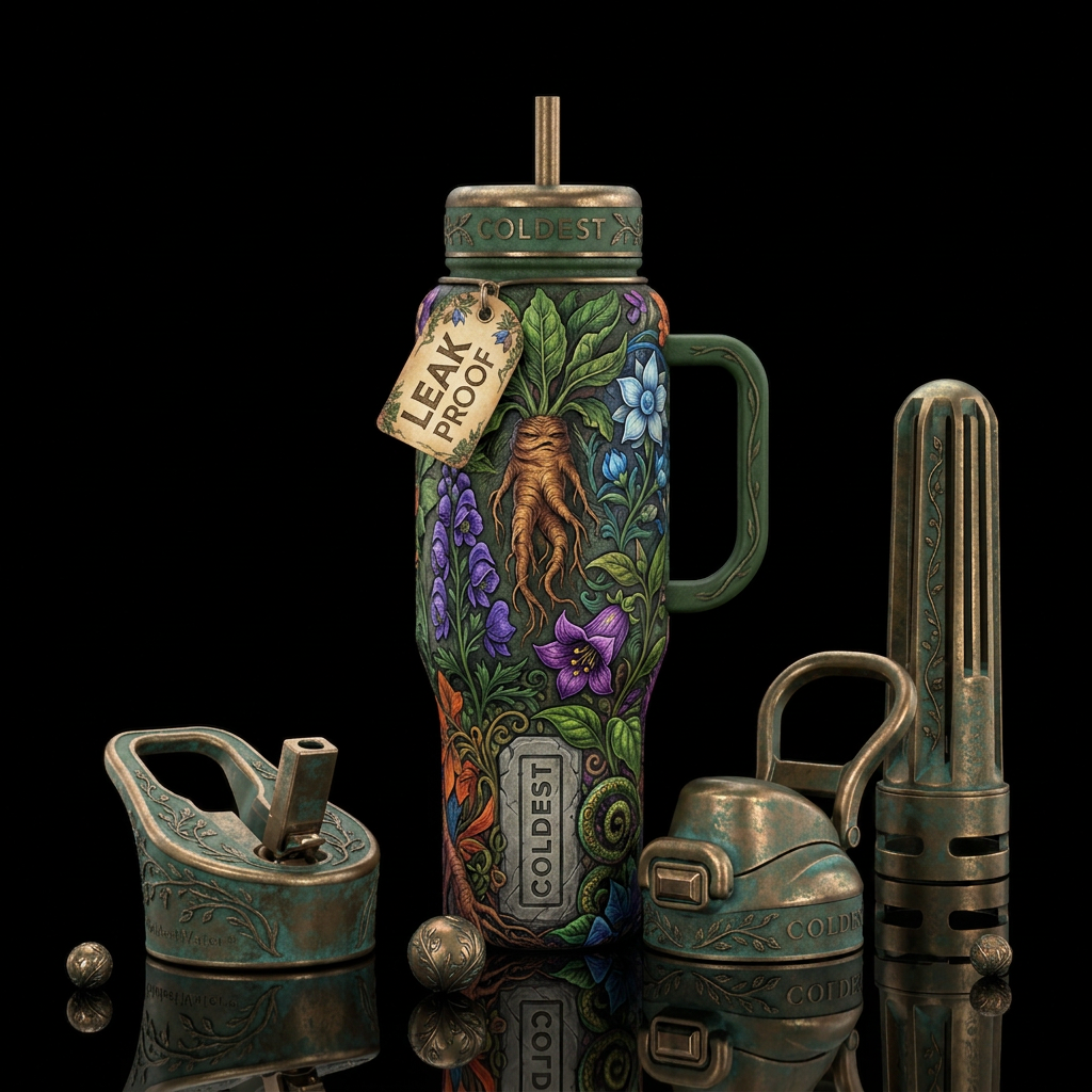 Herbology water bottle design