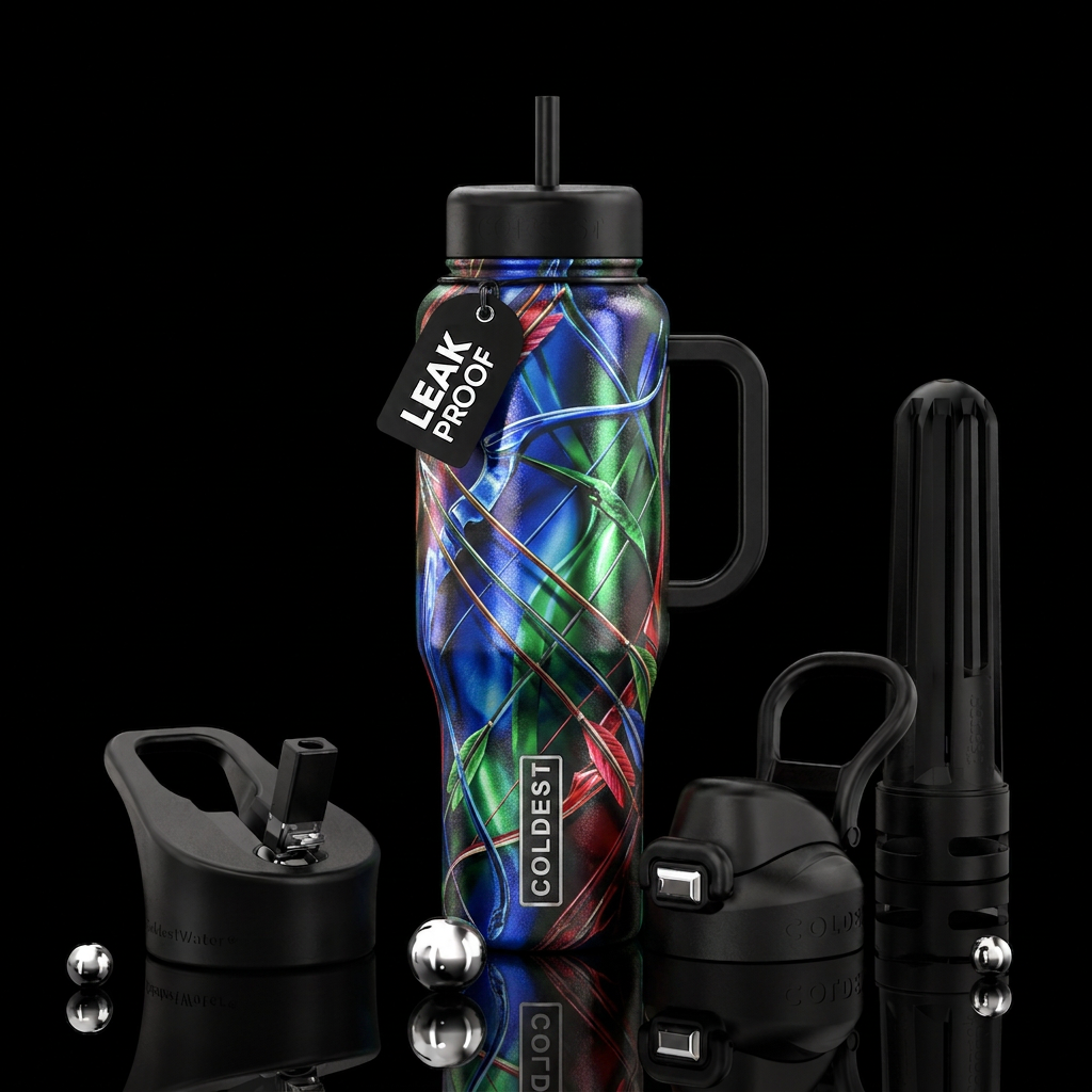 bow and arrows water bottle design