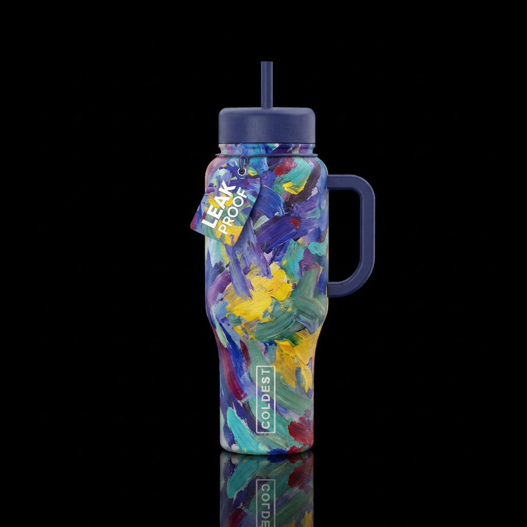 Abstract monet water bottle design