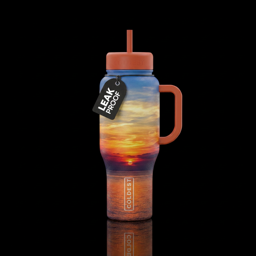 Sunset water bottle design