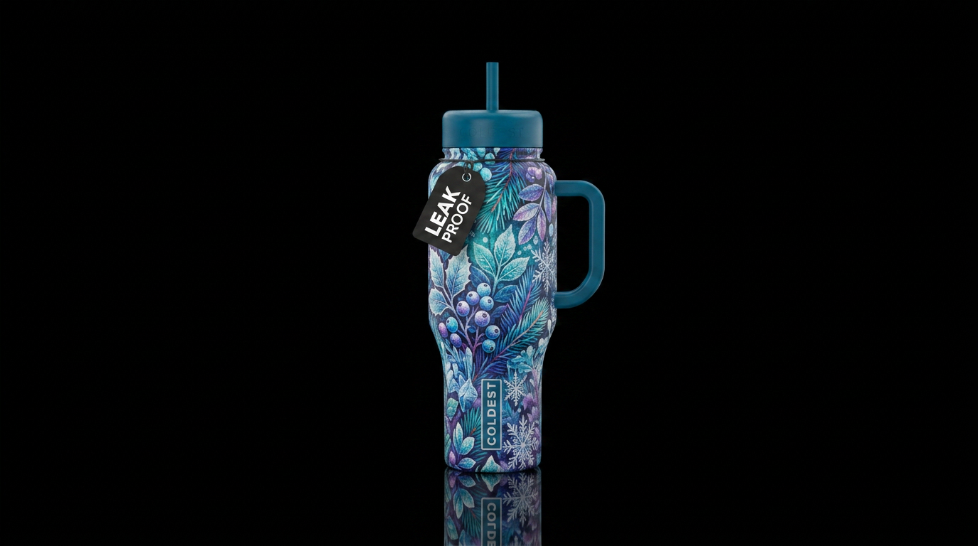 Winters beauty water bottle design