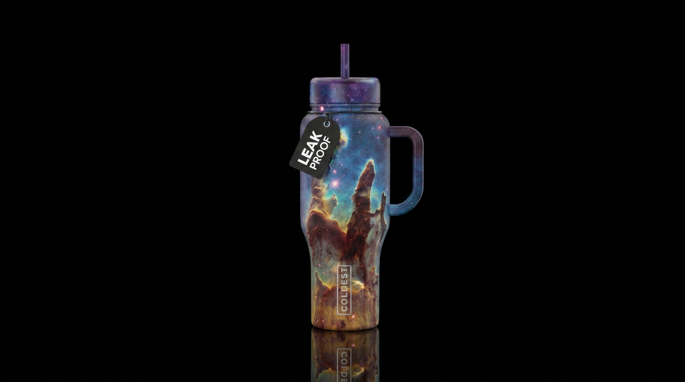 Pillars of Creation water bottle design