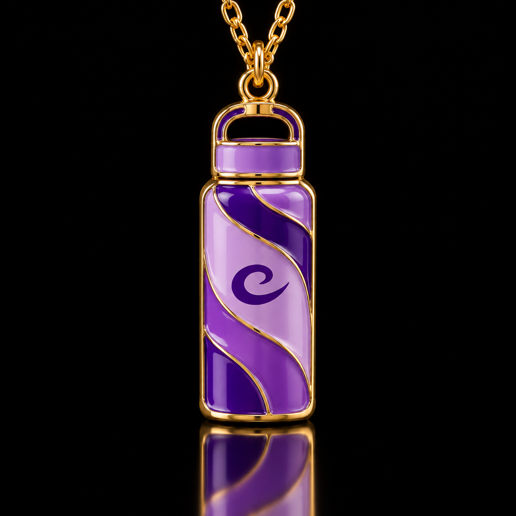 Charms Mini 001 Purple Swirl water bottle design