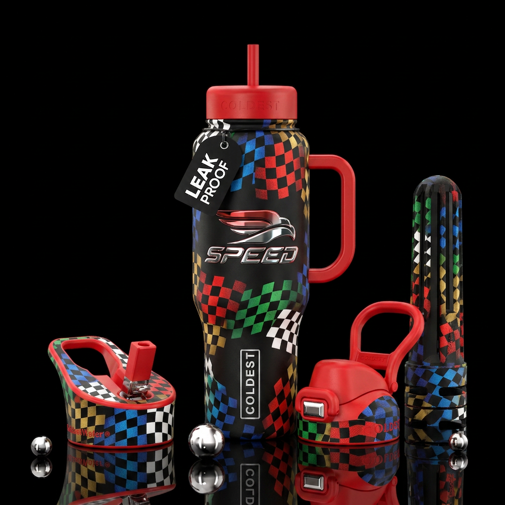 I Am Speed water bottle design
