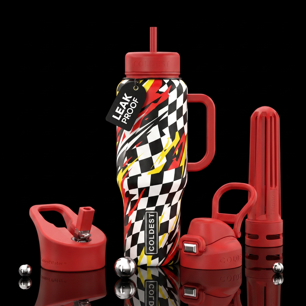 Waiting for the Flag water bottle design