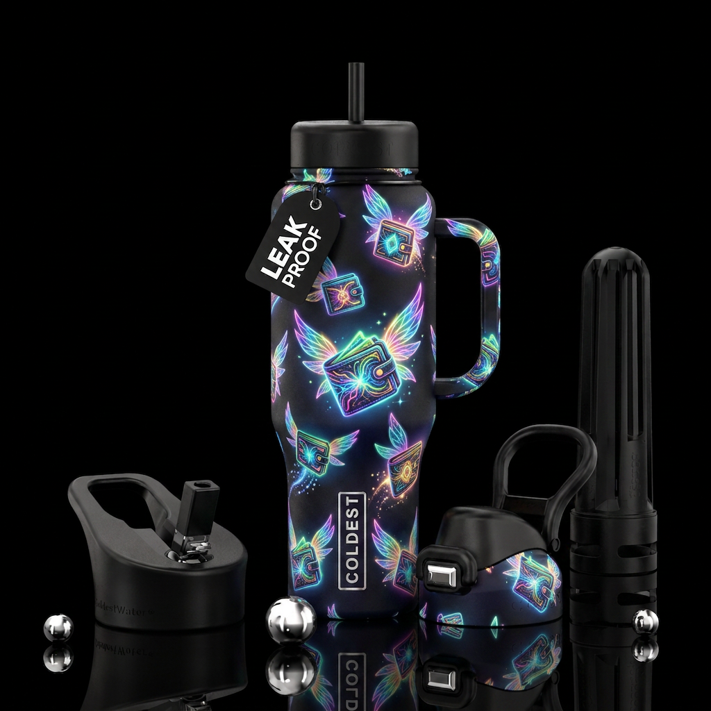 Glowie Mega Coldie water bottle design