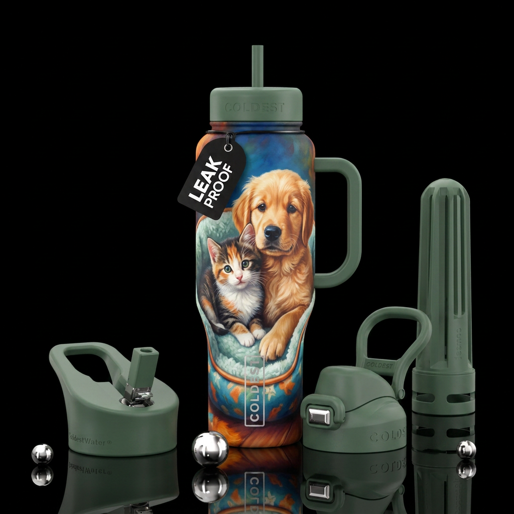 Paw Babies water bottle design