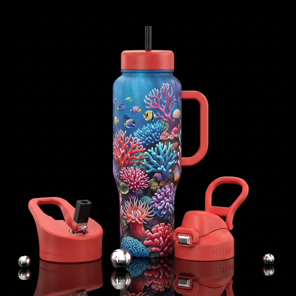 Coral Beauty water bottle design
