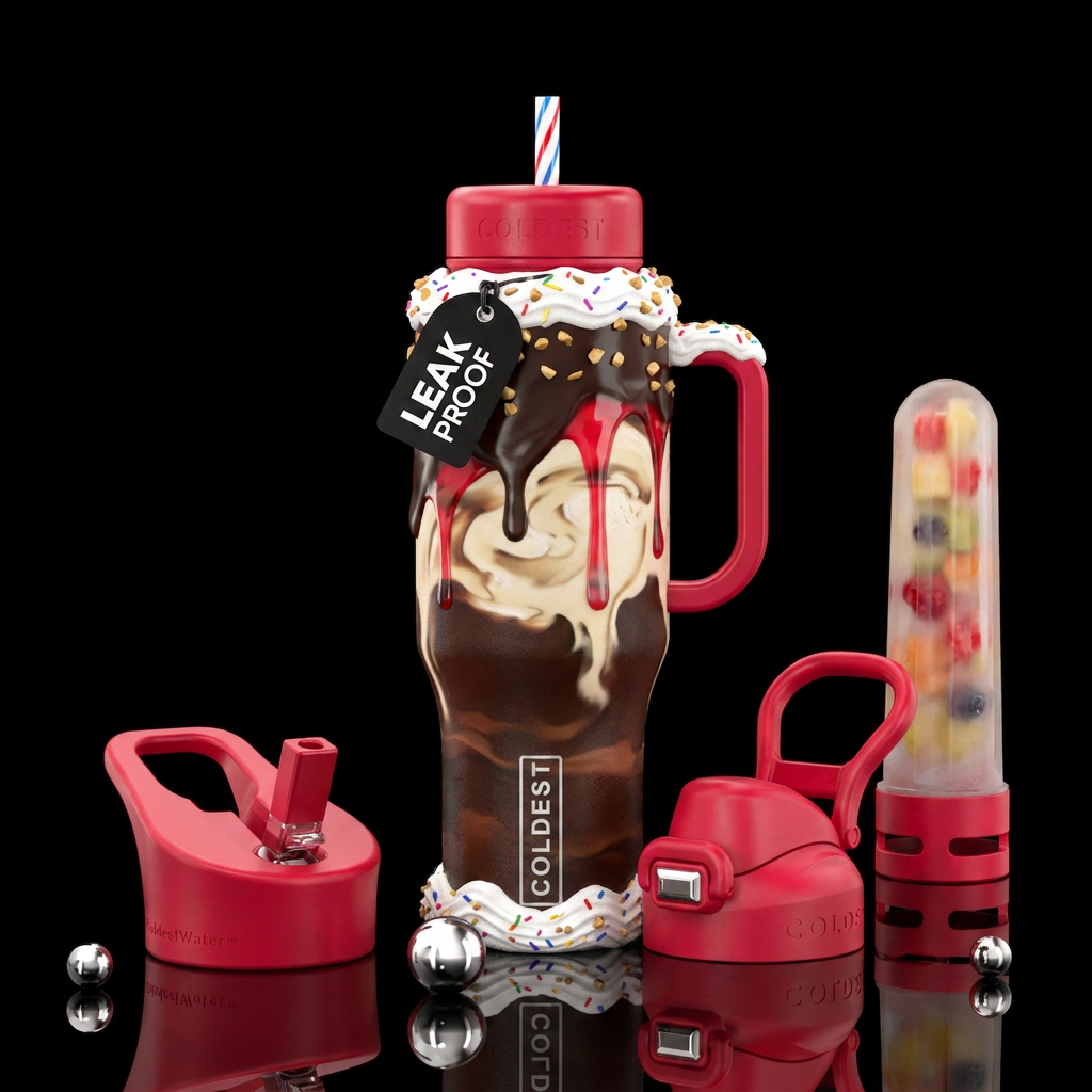 Ice Cream Dream water bottle design