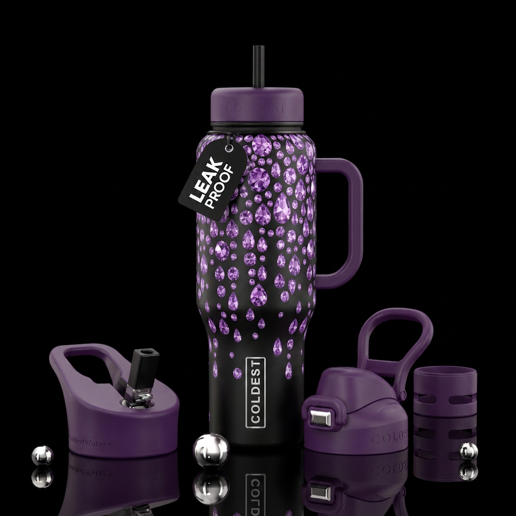 Purple Rain water bottle design