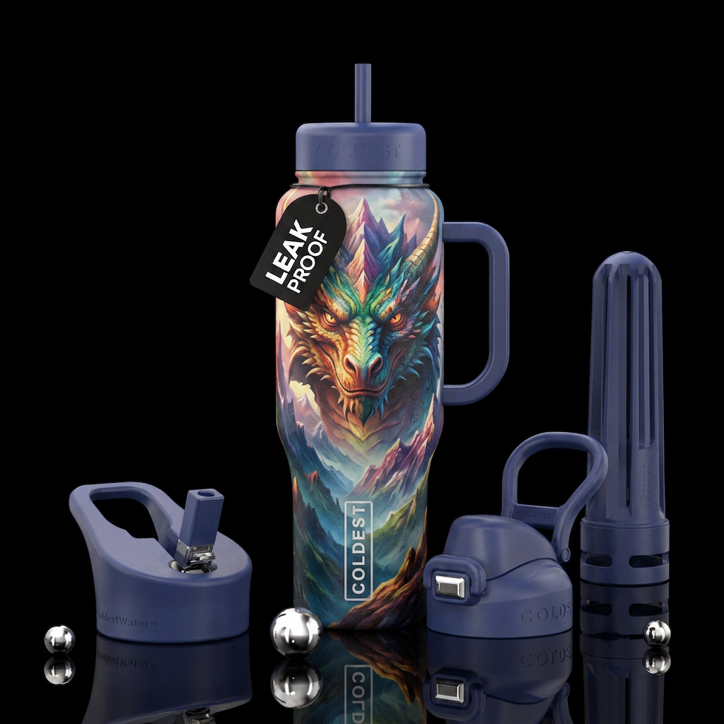 Coldie Dragon Awakened water bottle design