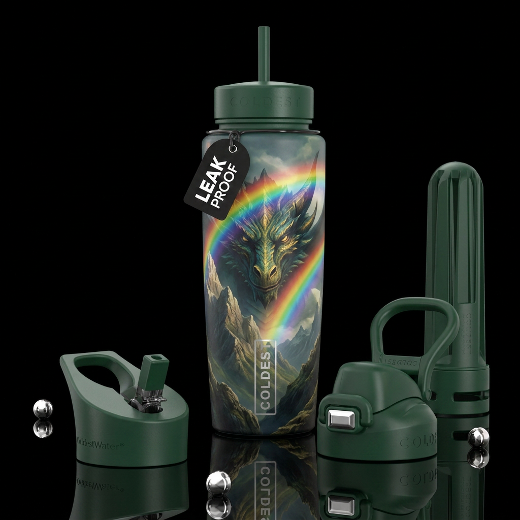 Day of the Coldie Dragon water bottle design