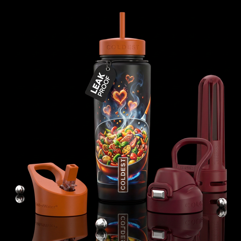 Cooking with Passion water bottle design