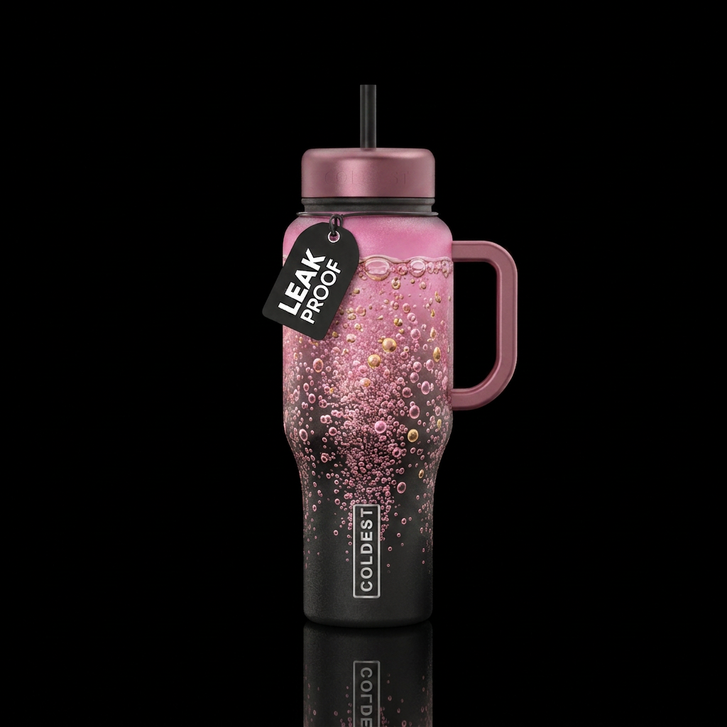 Five O'clock Somewhere water bottle design