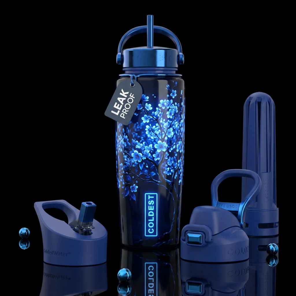Let Your Light Shine water bottle design