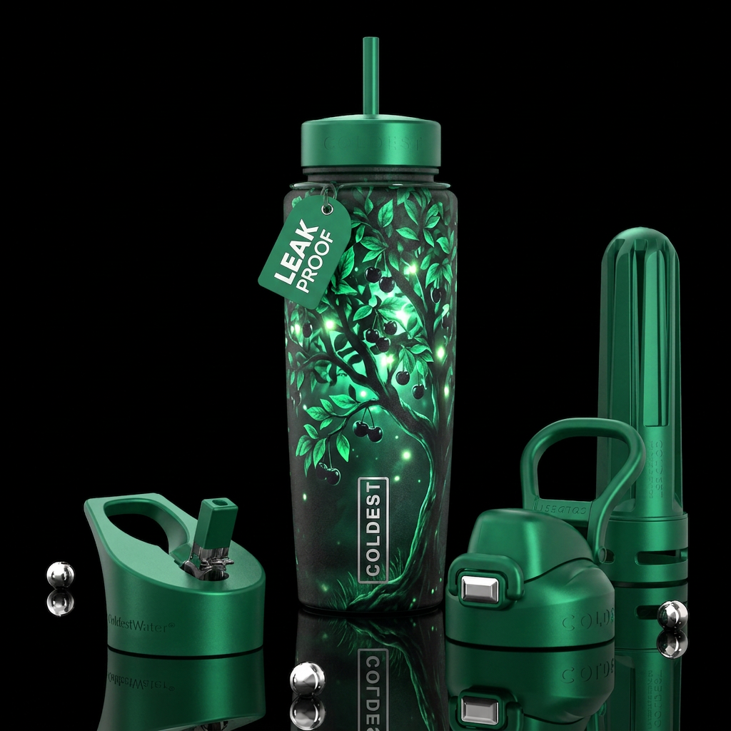 The Nature of Magic water bottle design