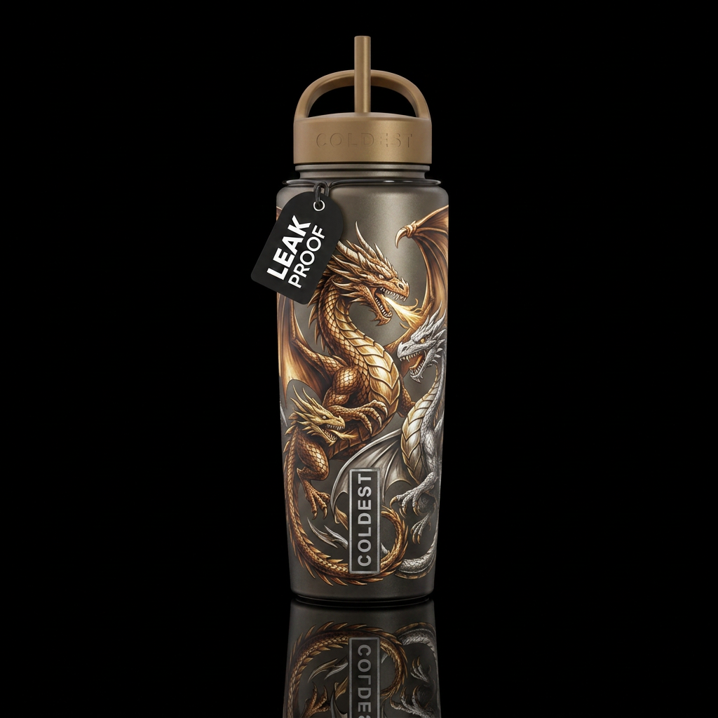 Day of the Dragon water bottle design