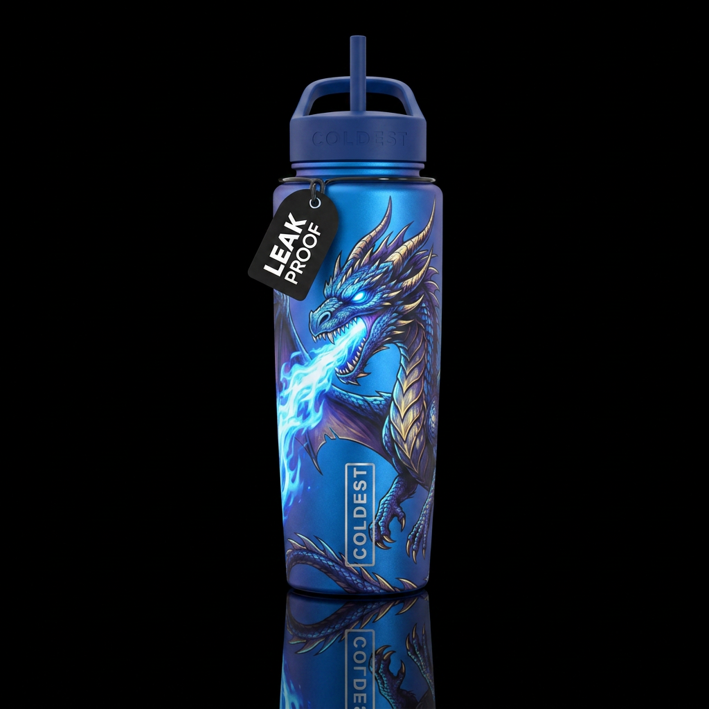 The Dragon Awakens water bottle design