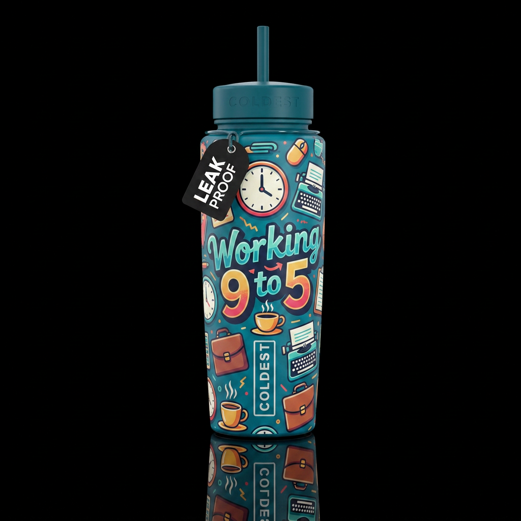 Nine to Five water bottle design