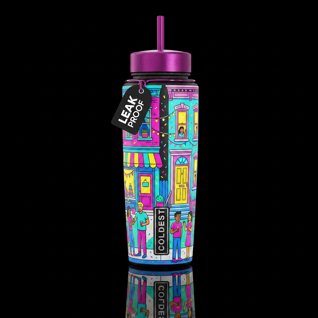 Two Doors Down water bottle design