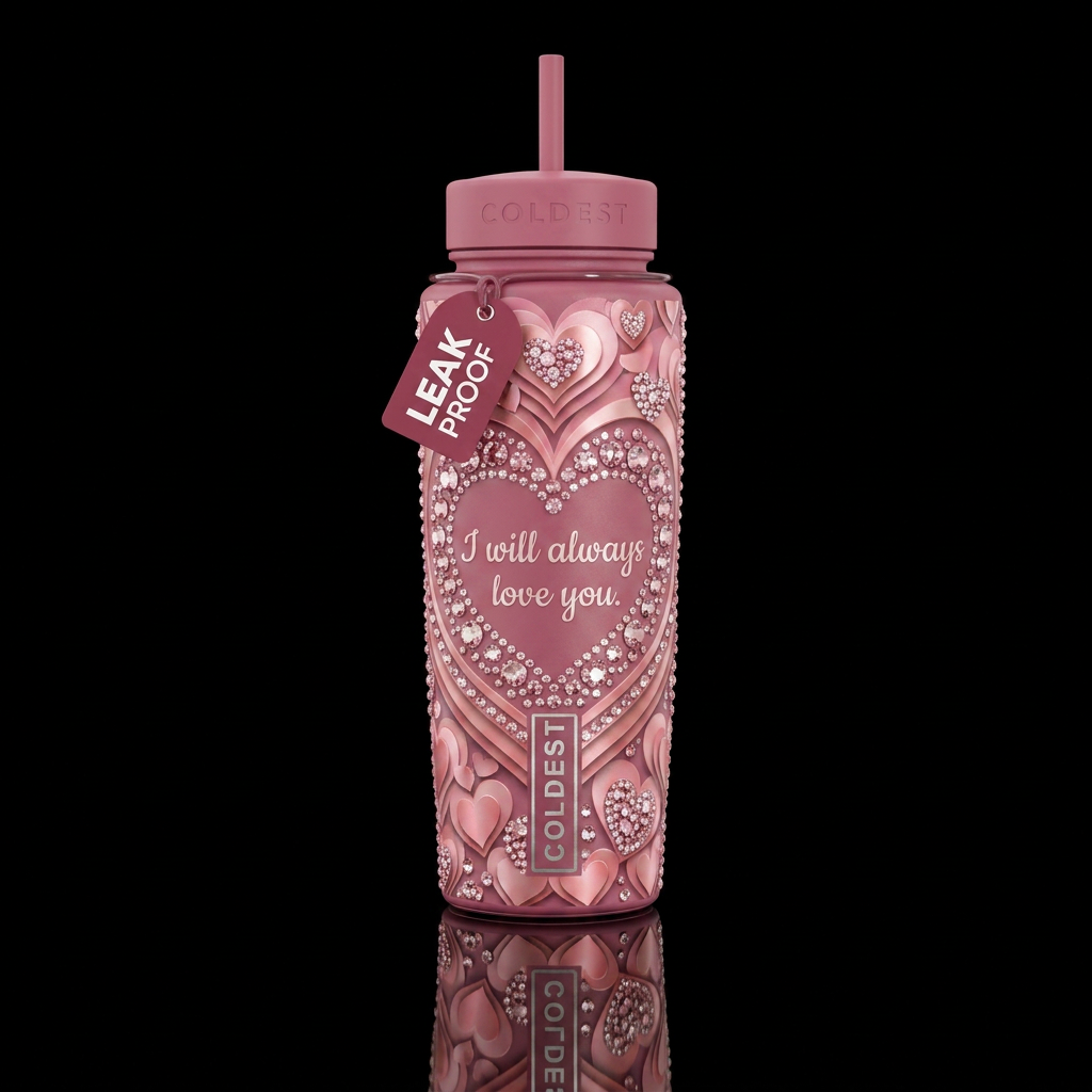 Will Always Love You water bottle design