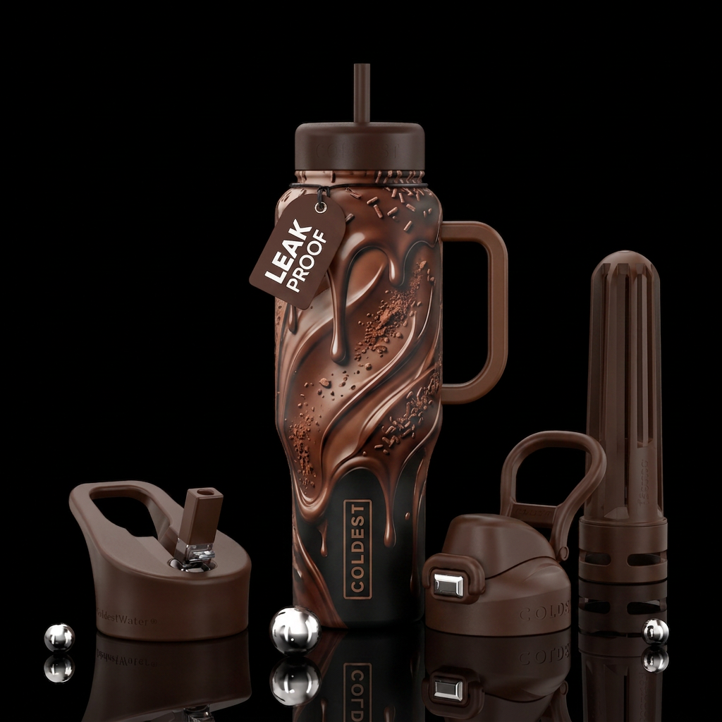 Chocolate delight water bottle design