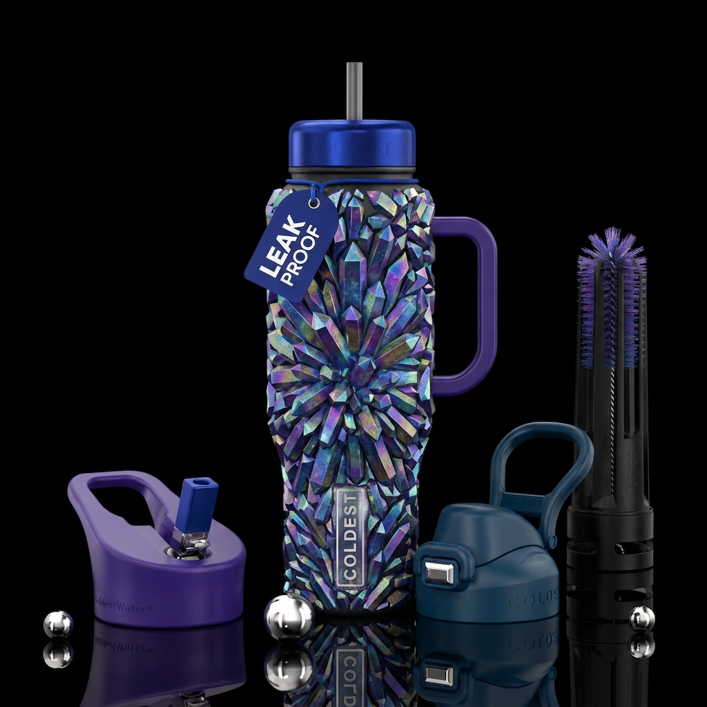 Resonance of crystals water bottle design