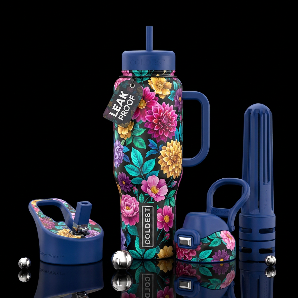 Floral Pr water bottle design