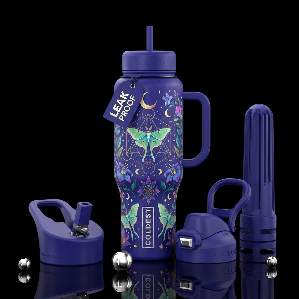 Floral Luna water bottle design