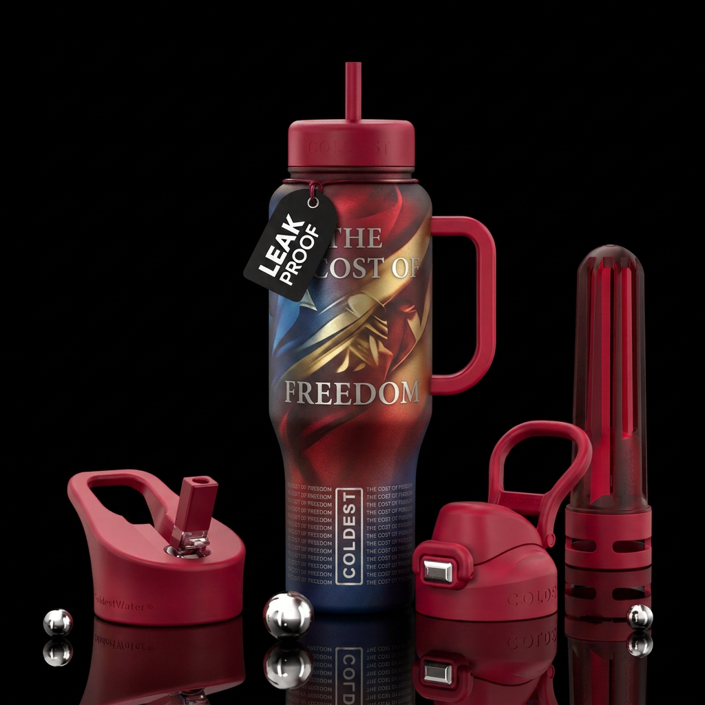The cost of freedom water bottle design