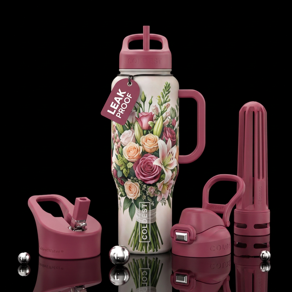 The bridal bouquet water bottle design