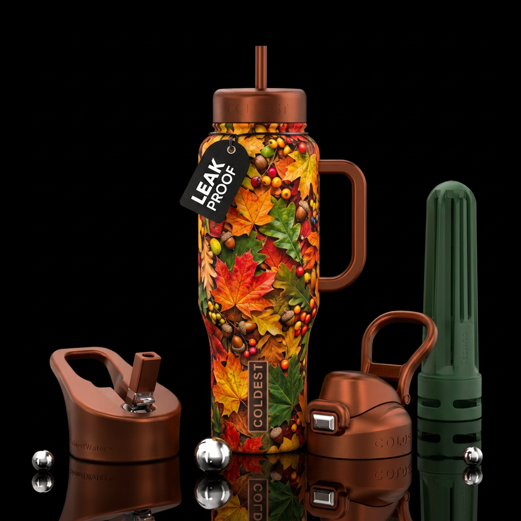 Autumn is here water bottle design