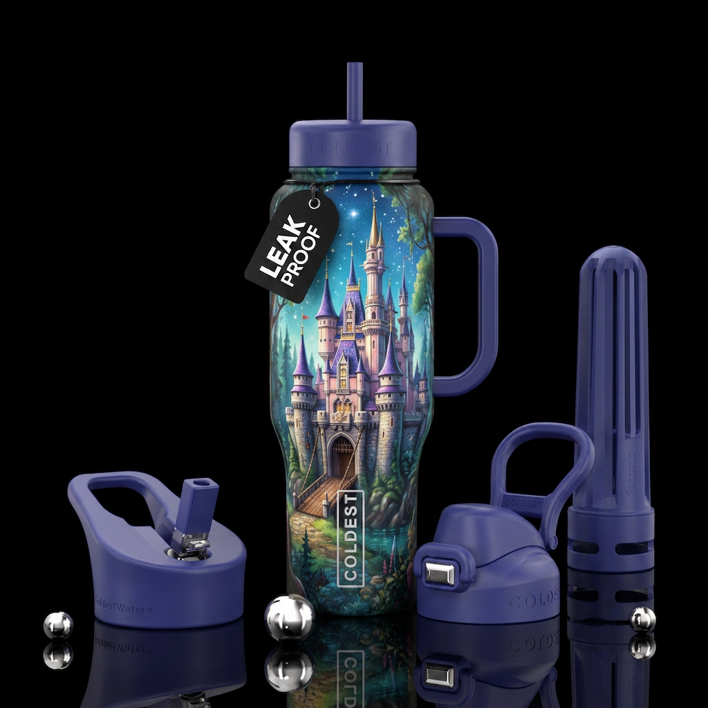 Enchanted Castle water bottle design