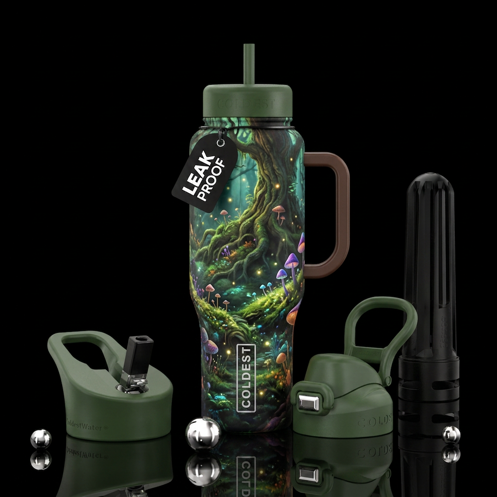 Enchanted Forest water bottle design