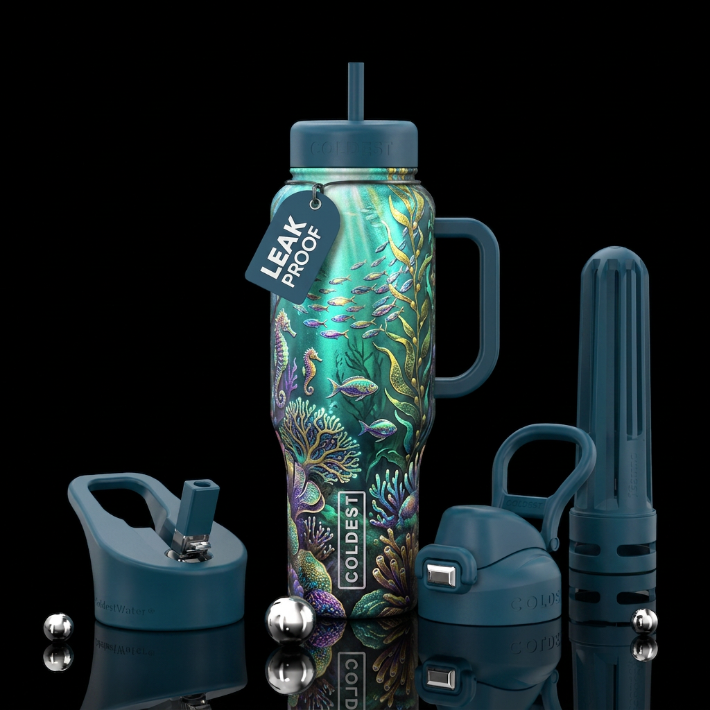 Under the Enchanted Sea water bottle design