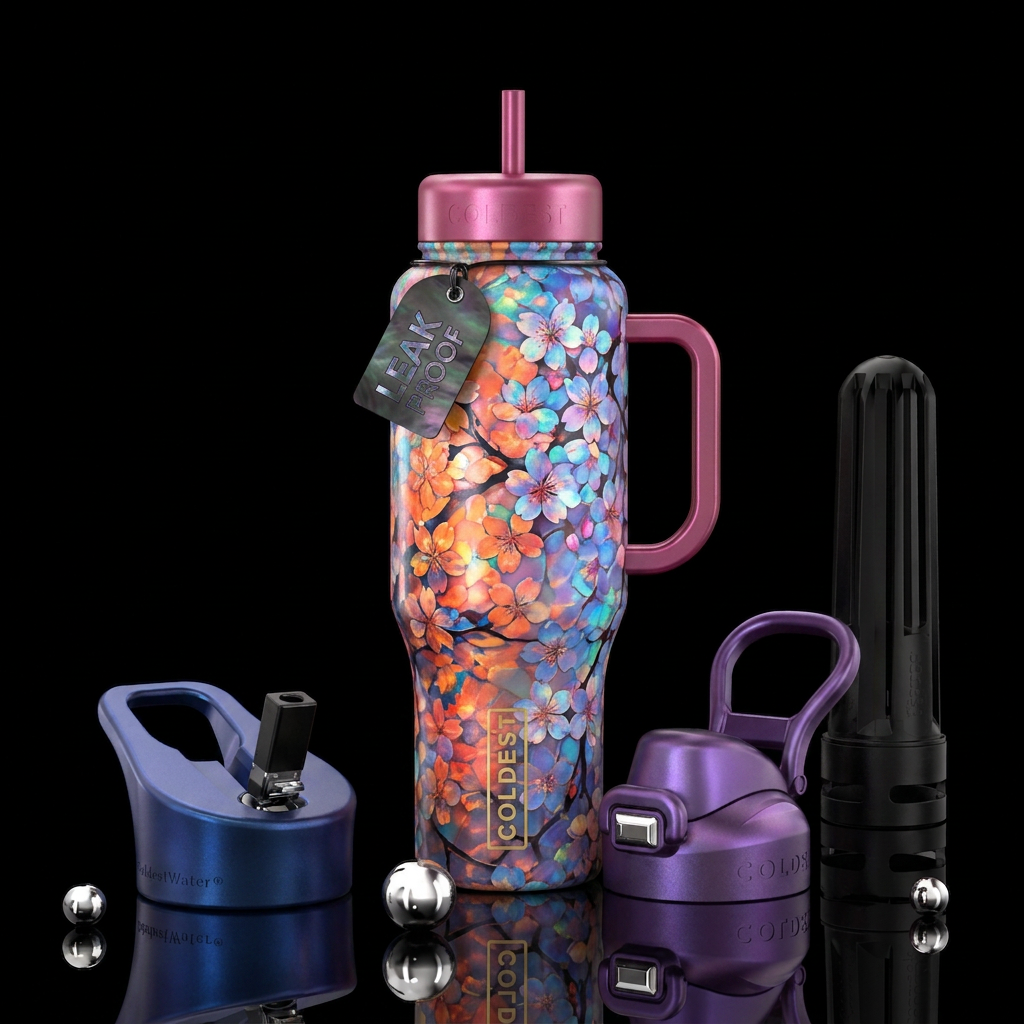 Opal blossom water bottle design