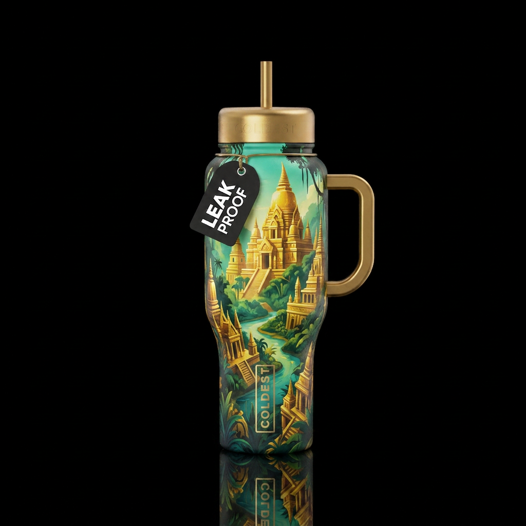 The lost city of gold water bottle design