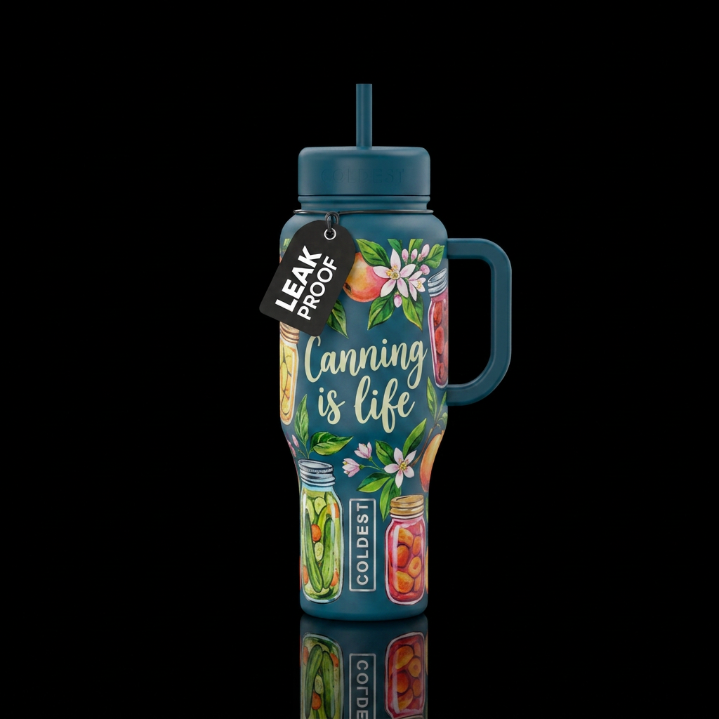 Canning is life water bottle design