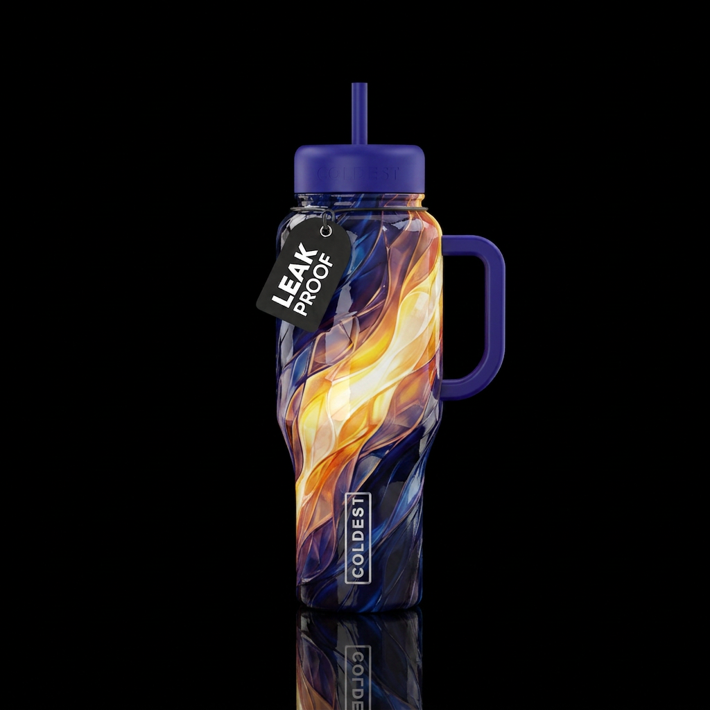 The dark runs in when the light shows up water bottle design