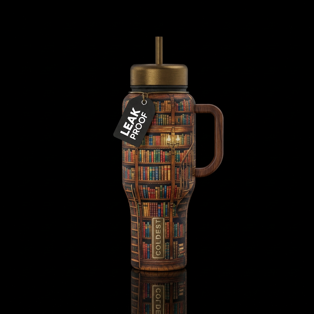 A very old library water bottle design