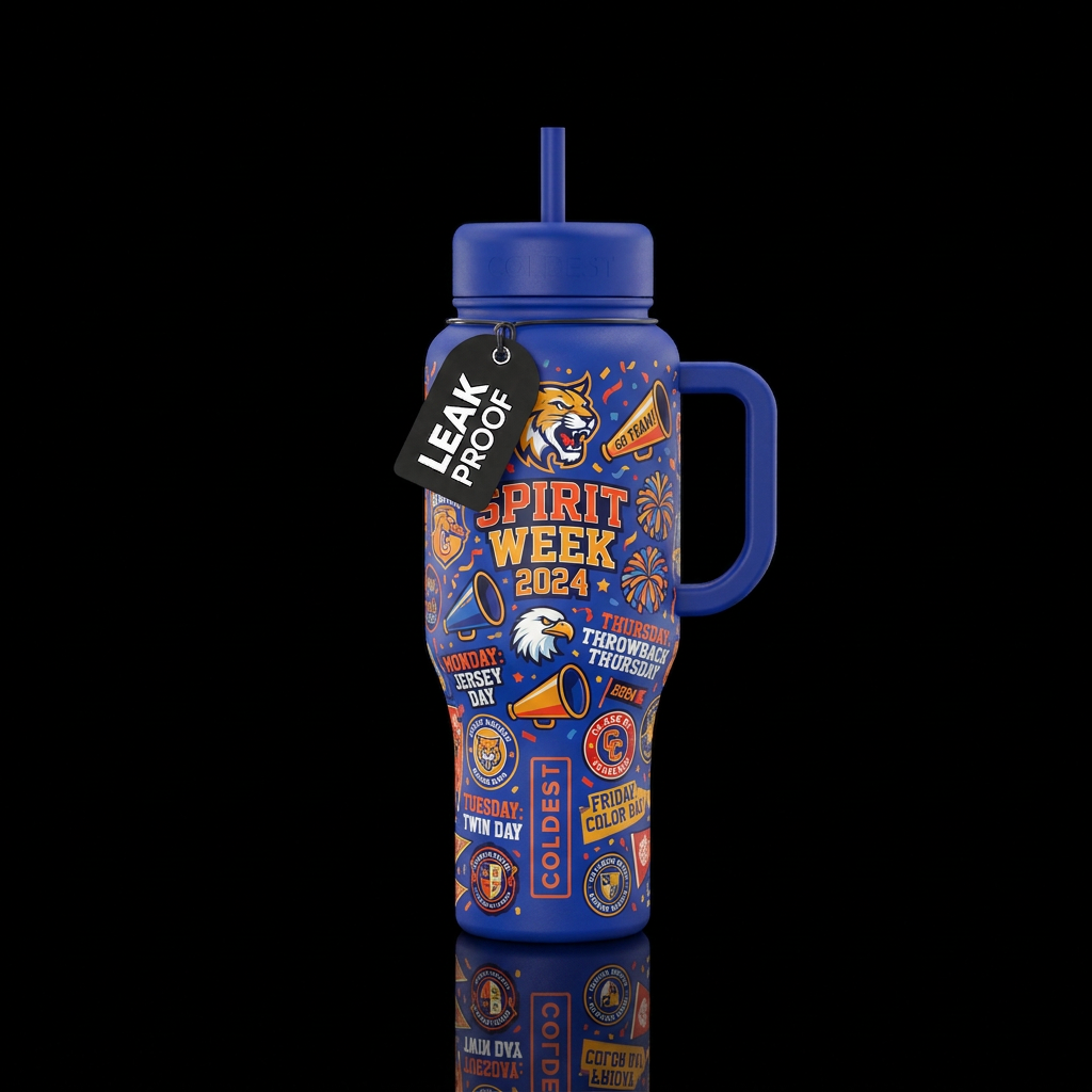 School spirit week water bottle design