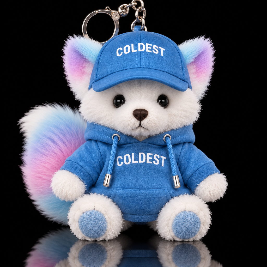 Crystal the fox water bottle design