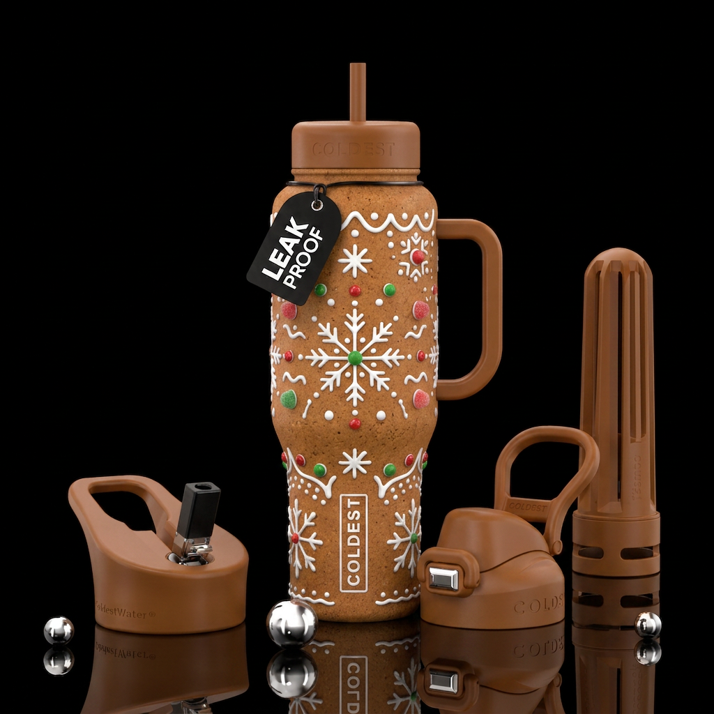 Ginger bread water bottle design