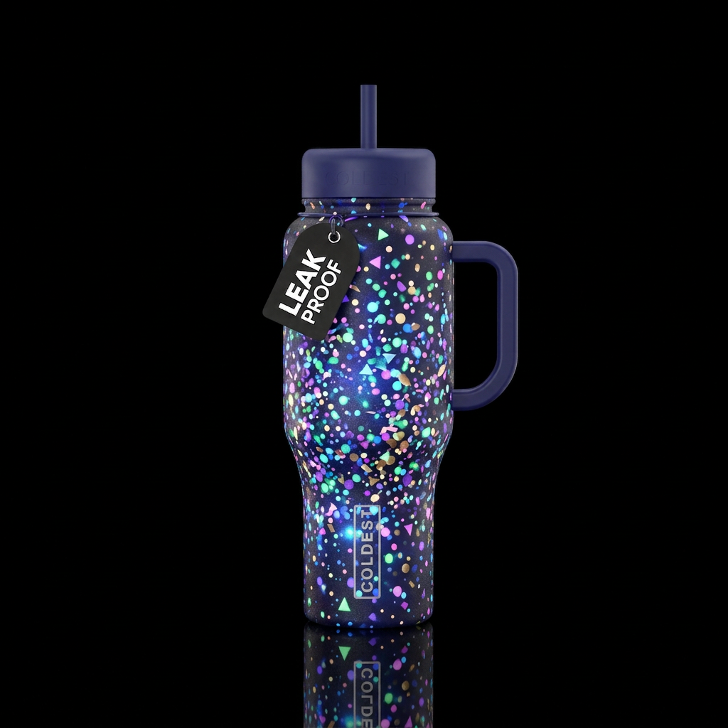 Confetti,, magical, glowie, beautiul, vibrant, bea... water bottle design